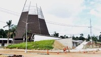 Pengembangan kawasan PLBN Skouw juga didukung oleh pembangunan Jembatan Holtekamp yang akan mempercepat waktu temouh dari Kota Jayapura ke perbatasan. Pool/Kementerian PUPR.