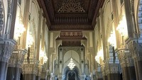 Masjid Hassan II punya keindahan arsitektur yang mengagumkan. Arsiteknya bernama Michel Pinseau asal Prancis. (mosquee-hassan2.com)