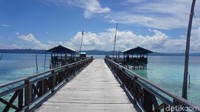 Kalau mau berfoto, di sinilah tempatnya. Dermaga Arborek (Shinta/detikTravel)