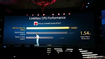 Perbandingan benchmark Antutu. Foto: Muhammad Alif Goenawan/detikINET