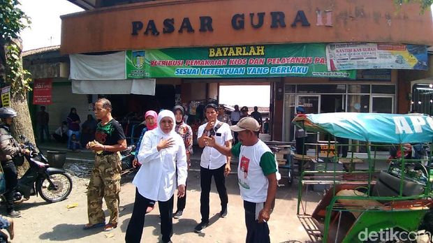 Khofifah datangi Pasar Gurah Kediri/