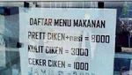 Kocak! Tulisan Nama Menu Makanan Ini Bikin Ketawa Ngakak