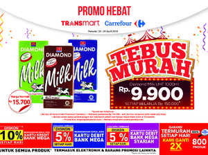 Banyak Promo Tebus Murah di Awal Pekan Transmart Carrefour