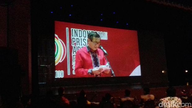 Menkum HAM menyampaikan sambutan di IPAFest 2018