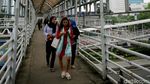 Duh! JPO di Kawasan Sudirman Ini Tidak Terawat