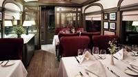 Kereta ini memiliki dua ruangan makan, satu bar dan piano lounge. Istimewa/Inhabitat.