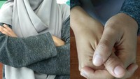 Jika kamu menyilangkan tangan dengan posisi tangan kanan di atas tangan kiri, tetapi posisi jempol kiri di atas jempol kanan saat menggenggam, kamu tampak cuek pada masalah yang ada namun sebenarnya kamu memikirkan hal tersebut secara logis. Kamu lebih suka berpikir ketika sedang sendiri. (Foto: detikcom)