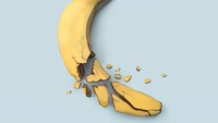 Sobekan kulit pisang aja disulap jadi artistik oleh Meyer. Mungkin idenya nggak terpikirkan kamu sebelumnya ya! Foto: Instagram kmsalvagedesign