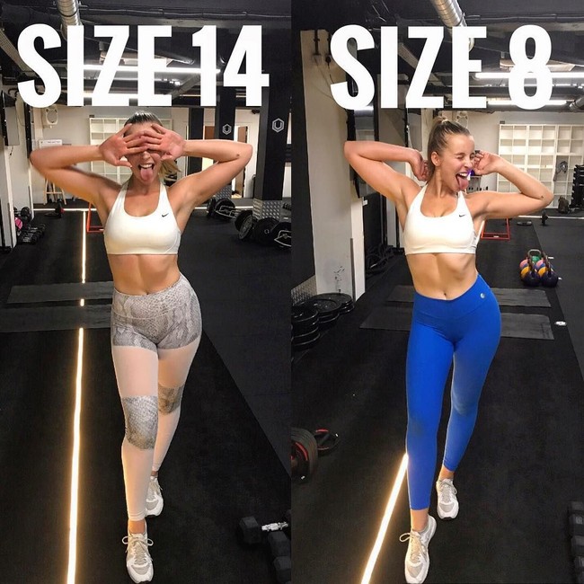 Ingin menginspirasi pengikutnya, Chessie pun mengungkap jika ukuran tidaklah terlalu penting. Ia membuktikannya dengan menggunggah foto saat menggunakan baju ukuran 14 dan delapan yang diambil secara bergantian. Intinya, keduanya sama-sama terlihat bagus dan yang terpenting adalah kenyamanan. Foto: Instagram Chessie King