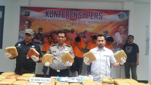 Jaringan ganja 283 Kg dibekuk polisi