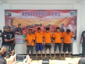Polisi Gagalkan 142 Kg Ganja yang Dikendalikan Napi di Lapas