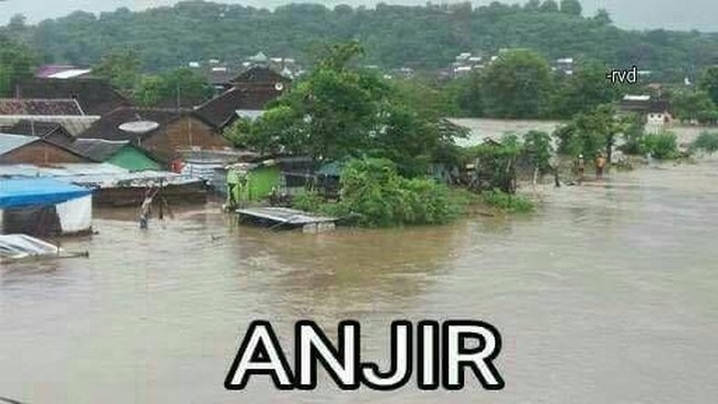 Yang tepat adalah banjir bukan anjir Foto: Istimewa