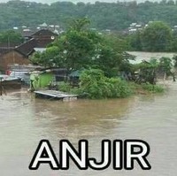 Yang tepat adalah banjir bukan anjir Foto: Istimewa