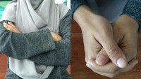 Kalau kamu menyilangkan tangan dengan posisi tangan kanan di atas tangan kiri, dan jempol kanan di atas jempol kiri saat menggenggam maka kamu adalah orang yang kritis dan terlalu banyak berpikir ketika menghadapi masalah agar mendapatkan jalan keluar terbaik. (Foto: detikcom)