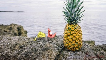 Seperti ini, Spongebob dan Patrick yang mendapati rumah nanas. Foto: instagram.com/futurikon.wizardians/
