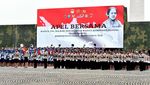 10.000 Wanita TNI-Polri Apel Bersama di Monas