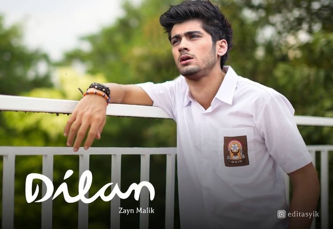 Setuju nggak guys, kalau di sekuel film Dilan, Iqbaal digantikan Zayn Malik? Foto: Instagram/@editasyik