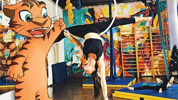 Si kucing membantu latihan akrobatik. Foto: instagram.com/futurikon.wizardians/