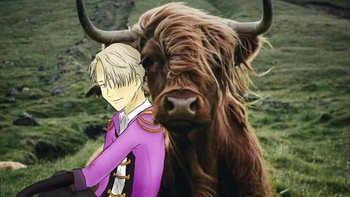 Berpose dengan banteng. Foto: instagram.com/futurikon.wizardians/