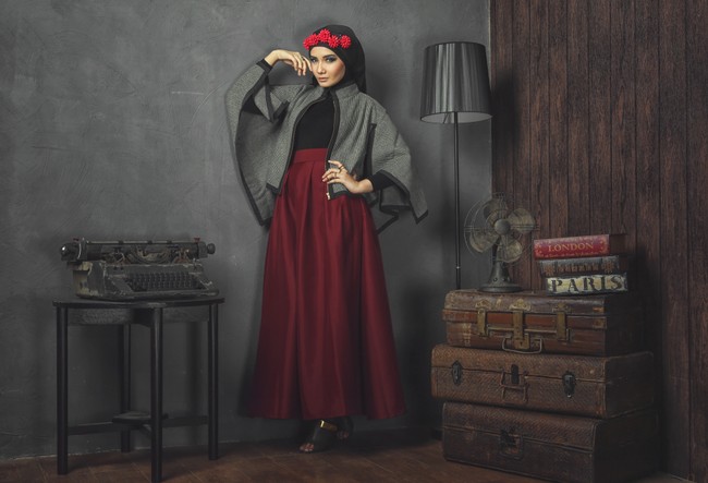 Label pertama yang dibuat Zaskia Sungkar adalah HF by Zaskia Sungkar. Tahun 2014 Zaskia Sungkar meluncurkan koleksi Royal Vintage. Ia mulai menemukan karakter busana muslim yang sesuai dengan kepribadiannya. Foto: Istimewa