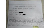 Ini surat permintaan maaf dari pelaku yang menyuruh driver ojol perempuan squatjump