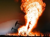Sumur Minyak Ilegal Kembali Terbakar di Keluang Muba