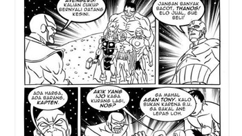 Ternyata infinity stone yang dipunya Thanos adalah batu akik untuk dijual. Foto: istimewa