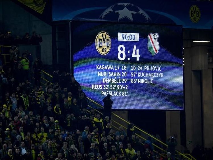 Foto: Skor-skor Besar di Laga Liga Champions