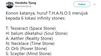 Terbongkar nih lokasi infinity stone terakhir yang dicari Thanos. Foto: istimewa