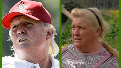 Foto: Bagai Pinang Dibelah Dua, Ini Wanita yang Disebut Mirip Trump
