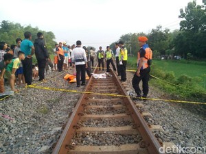 Tubuh Seorang Wanita Tercerai Berai Tertabrak Kereta Api di Madiun