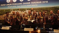 Dalam RUPST tersebut dewan direksi Perusahaan Gas Negara (PGN) menyampaikan akan membagikan 40 persen laba bersih atau berjumlah Rp 766,27 milliar atau Rp 31,61 per lembar saham dengan perolehan total laba bersih sebesar USD 143 juta sepanjang tahun.
