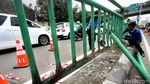 Pagar Pembatas di Tanah Abang Diperbaiki