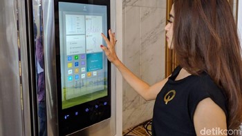 Jajaran lemari es terbaru Samsung. Foto: detikINET/Adi Fida Rahman