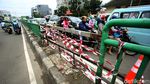 Pagar Pembatas di Tanah Abang Diperbaiki