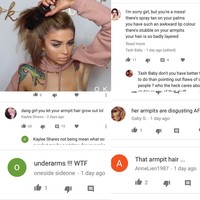 Sebelumnya Kayla pernah menegur pada penonton videonya yang mengritik ketiaknya. Foto: Instagram Kayla Jenkins