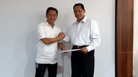 Setelah pensiun selama dua bulan, kini Buwas ditunjuk untuk menggantikan Djarot sebagai Dirut Bulog. Pool/Kementerian BUMN.