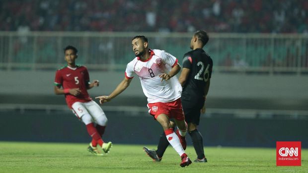 Bahrain berhasil mencetak gol cepat di menit kelima lewat Mohamed Marhoon.