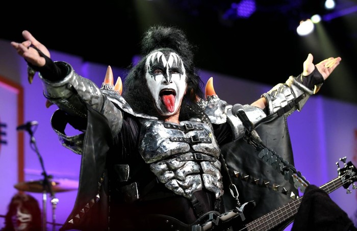 Gene Simmons BEVERLY HILLS, CA - APRIL 15: Musician Gene Simmons of KISS performs onstage during the 23rd Annual Race To Erase MS Gala at The Beverly Hilton Hotel on April 15, 2016 in Beverly Hills, California. (Photo by Joe Scarnici/Getty Images for Race To Erase MS)