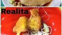 Di daftar menu, foto pempeknya besar dan kelihatan enak. Tapi begitu pesanan tiba di meja, kok malah bikin bengong. Foto: Istimewa