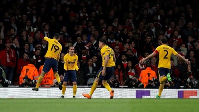 L Dance Griezmann di Emirates Stadium