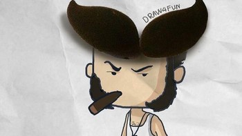 Wolverine, menggunakan aksesoris kumis palsu sebagai rambutnya. (Foto: Nguyen Quang Huy)