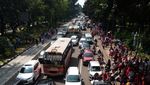 Lalin Jalan Merdeka Barat yang Masih Padat