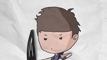 Hawkeye, menggunakan jepitan rambut sebagai senjata panahnya. (Foto: Nguyen Quang Huy)