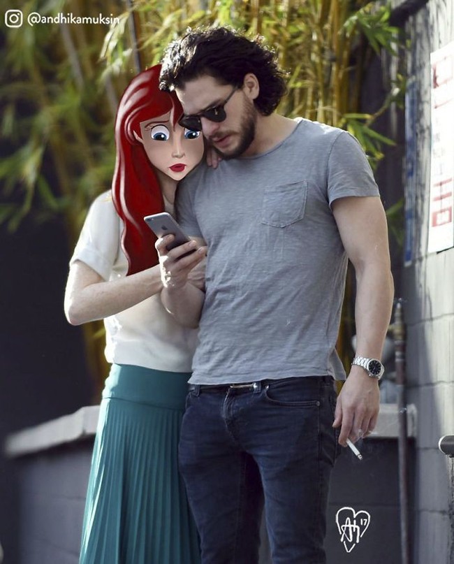 Wah, Ariel ternyata sedekat itu sama Kit Harington. Foto: Dok. Instagram/Andhika Muksin