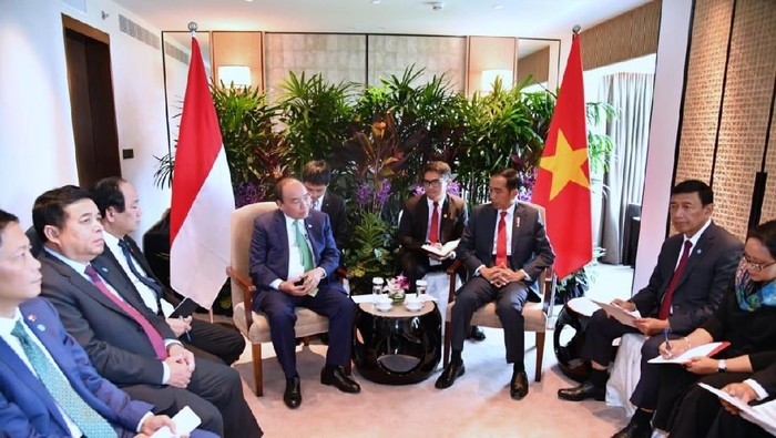 Di Singapura, Jokowi dan PM Vietnam Bahas Ekspor dan Batas Maritim