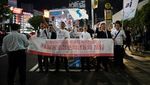 Momen Kegembiraan Warga Korea di Jepang Atas Pertemuan Kim-Moon