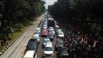 Penampakan Macet di Jalan Merdeka Barat Efek Kegiatan di Monas