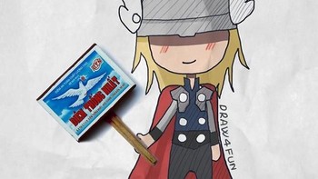 Thor, menggunakan korek api kayu sebagai senjatanya. (Foto: Nguyen Quang Huy)