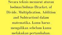 Kali dulu baru selesaikan perjumlahan. (Foto: detikcom)